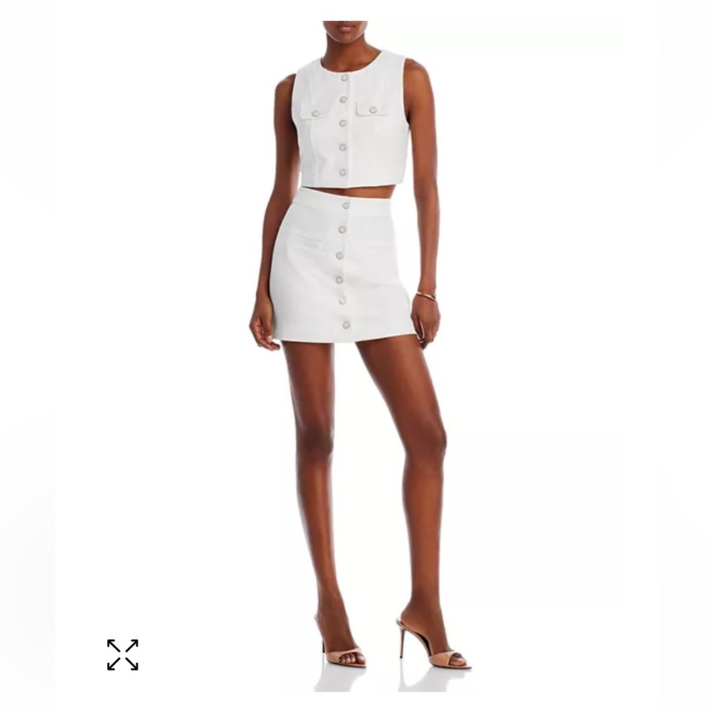 Button Down Vest Top & Button Down Mini Skirt - image 1